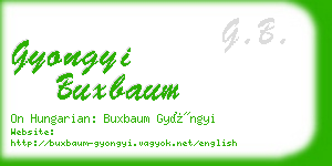 gyongyi buxbaum business card